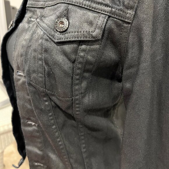 AG Jeans Small Soft Jean Jacket – Charcoal Grey Classic - Picture 5 of 9